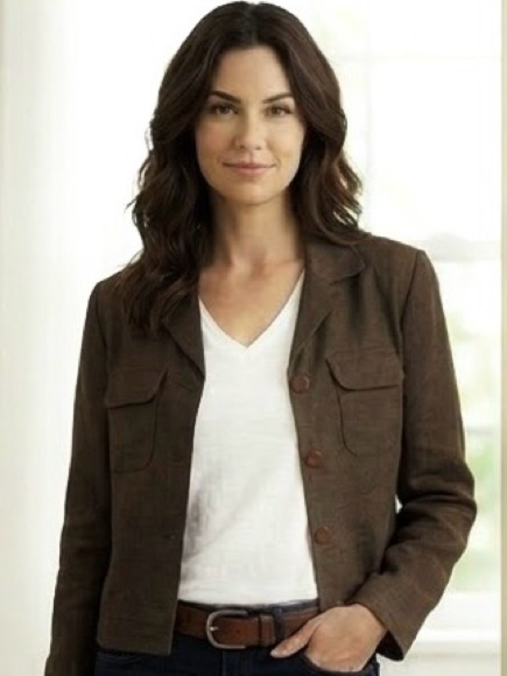 Jennifer and Grace Linen Military Style Jacket